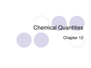 Chemical Quantities