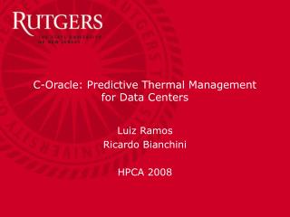 C-Oracle: Predictive Thermal Management for Data Centers