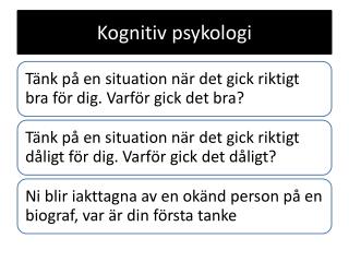 Kognitiv psykologi