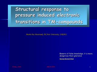 Structural r espon s e to p ressure i nduced e lectronic t ransitions in TM-compounds