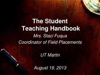 The Student Teaching Handbook