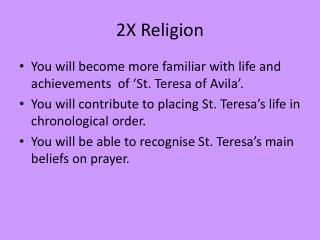 2X Religion