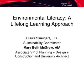 Environmental Literacy: A Lifelong Learning Approach