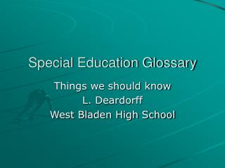 Special Education Glossary