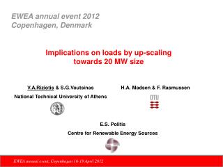 Implications on loads by up-scaling towards 20 MW size