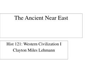 The Ancient Near East