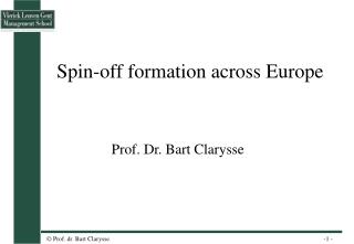 Spin-off formation across Europe