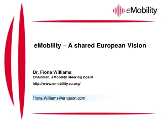 eMobility – A shared European Vision