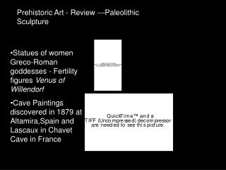 Prehistoric Art - Review ---Paleolithic Sculpture