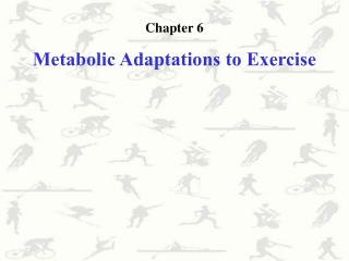 Chapter 6 Metabolic Adaptations to Exercise