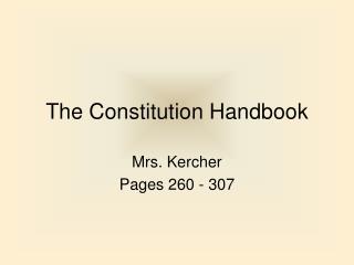 The Constitution Handbook