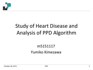 Study of H eart D isease and Analysis of PPD Algorithm