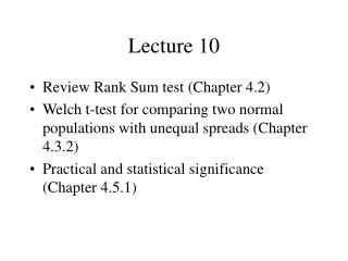 Lecture 10