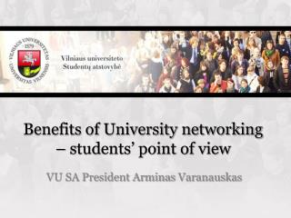 Benefits of University networking – students’ point of view