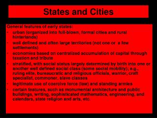 States and Cities