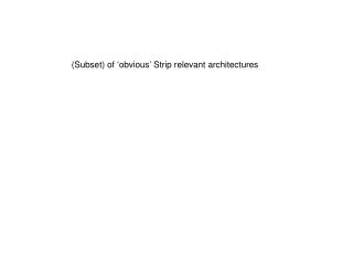 (Subset) of ‘obvious’ Strip relevant architectures