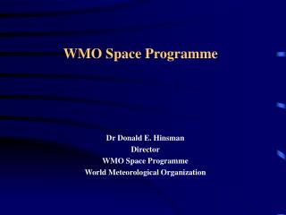 WMO Space Programme