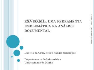 eXVisXML , uma ferramenta emblemática na análise documental