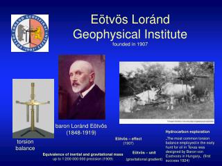 Eötvös Loránd Geophysical Institute founded in 1907
