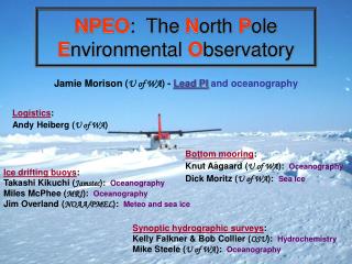 NPEO : The N orth P ole E nvironmental O bservatory