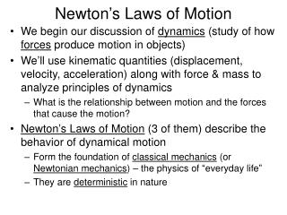 Newton’s Laws of Motion