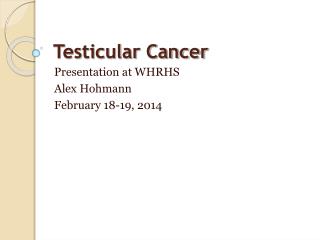 Testicular Cancer