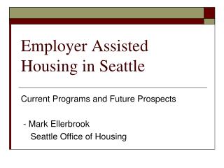 Employer Assisted Housing in Seattle