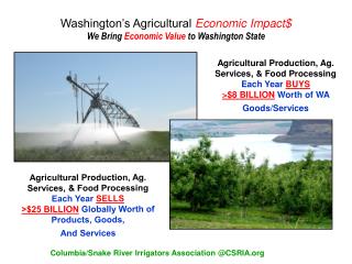 Washington’s Agricultural Economic Impact$ We Bring Economic Value to Washington State