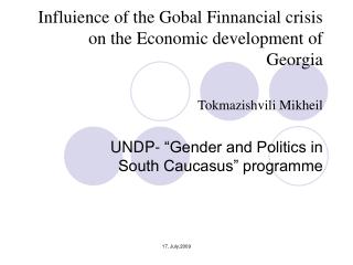 UNDP- “Gender and Politics in South Caucasus” programme