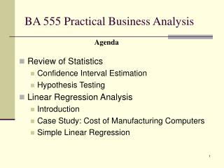 BA 555 Practical Business Analysis