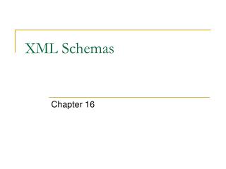 XML Schemas