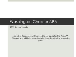 Washington Chapter APA