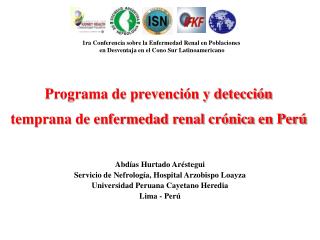 Programa de prevención y detección temprana de enfermedad renal crónica en Perú