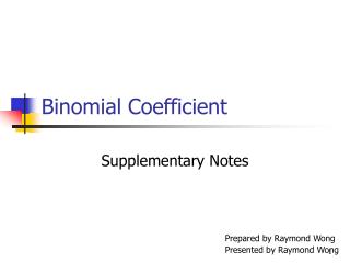 Binomial Coefficient