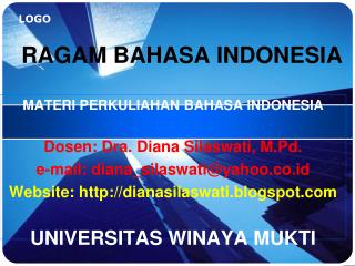 RAGAM BAHASA INDONESIA