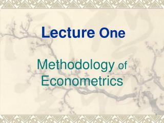 Lecture One