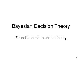 Bayesian Decision Theory