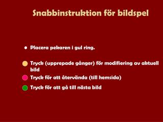 Snabbinstruktion för bildspel