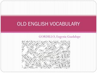 old english vocab