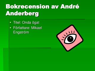 Bokrecension av André Anderberg