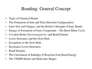 Bonding: General Concept