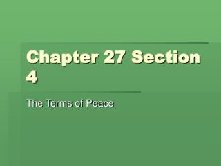 Chapter 27 Section 4