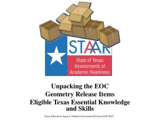 Unpacking the EOC Geometry Release Items Eligible Texas Essential Knowledge and Skills