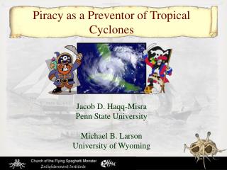 Piracy as a Preventor of Tropical Cyclones