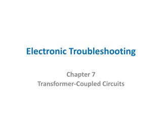 Electronic Troubleshooting