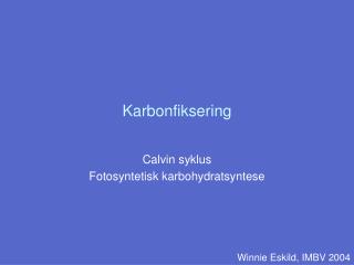 Karbonfiksering