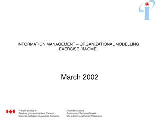 INFORMATION MANAGEMENT – ORGANIZATIONAL MODELLING EXERCISE (IM/OME)