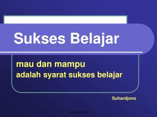 Sukses Belajar