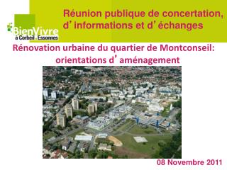 Rénovation urbaine du quartier de Montconseil: orientations d ’ aménagement