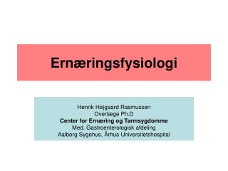 Ernæringsfysiologi